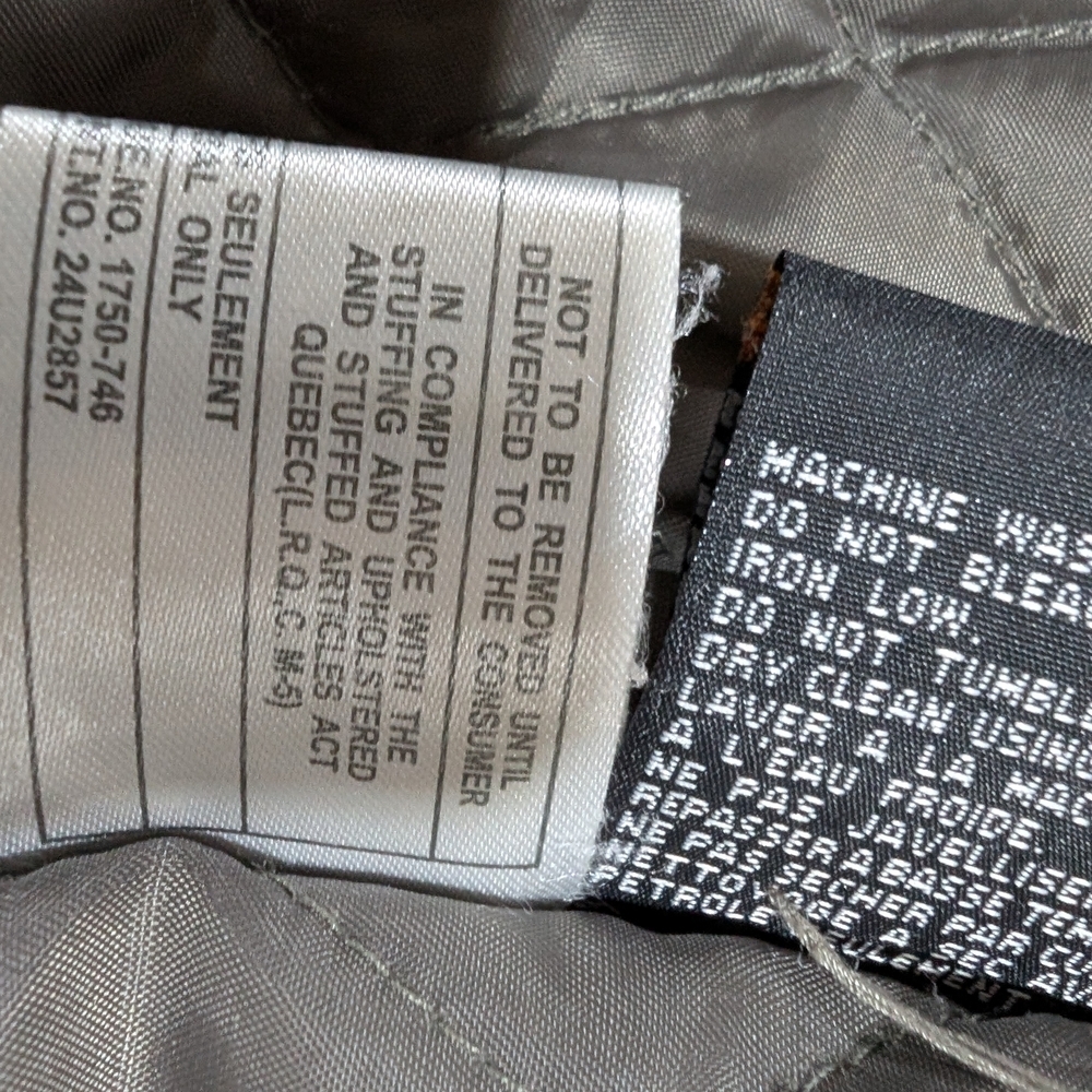 Alia Quilted Women's Jacket Small Gray Fleece Lined Utility Coat Earth Tones - Picture 9 of 11